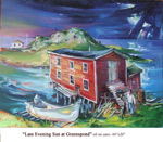 Late Evening Sun at Greenspond, Oil on Canvas